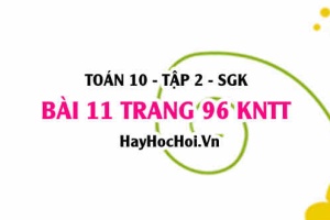 Bài 11 trang 96 Toán 10 tập 2 Kết nối tri thức